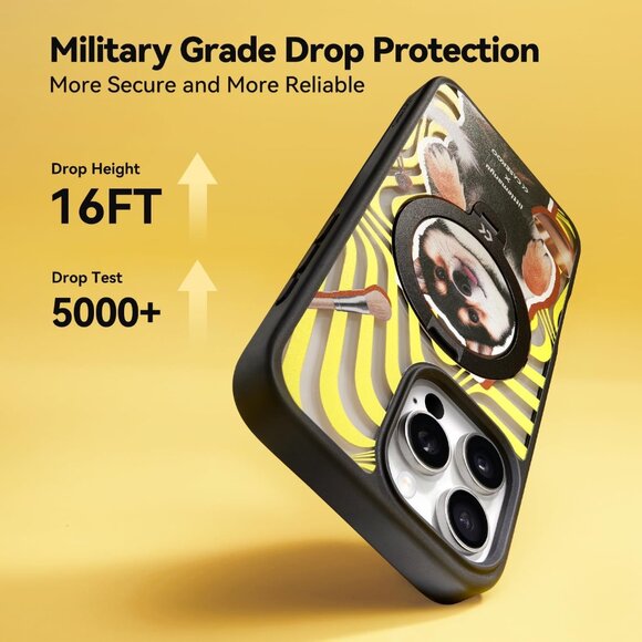 CASEKOO x Manyu Pawfect Chill Time Magic Stand Pro Case Set for iPhone 16 Pro - Picture 4 of 11